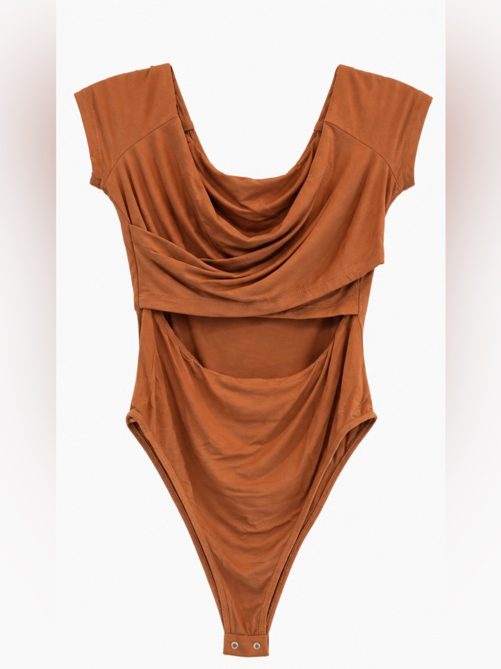 NWT Lush Sammi Cut Out Bodysuit Burnt Orange Size L